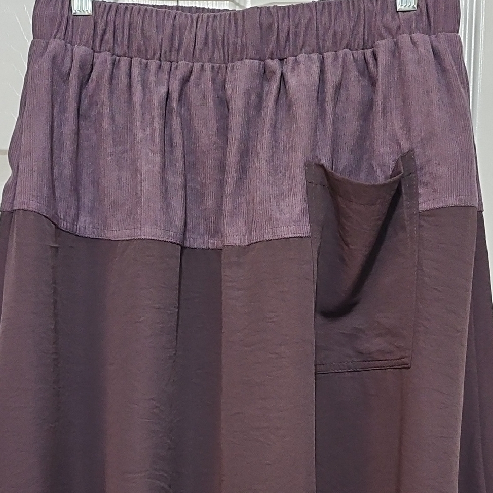 Purple Maxi Skirt with Tie Front - Picture 3 of 5